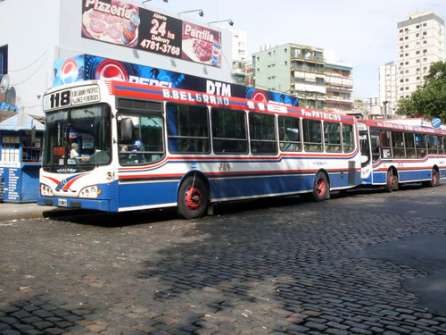 Recorrido colectivo linea 118 - Barrancas de Belgrano - Palermo - Plaza Miserere - Parque Patricios