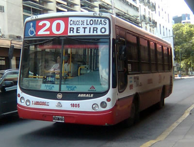 BA - Recorrido colectivo linea 20 de la ciudad de Buenos Aires (Retiro - Esteban Echeverria)