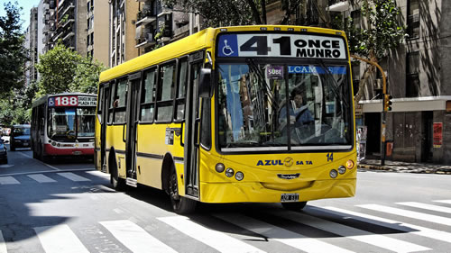 BA - Recorrido colectivo linea 41 de la ciudad de Buenos Aires (Plaza Martín Fierro - Plaza Miserere - Plaza Italia - Munro)