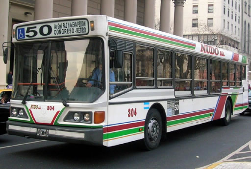 Recorrido colectivo linea 50 - Terminal de Omnibus de Retiro - Barrio Luis Piedrabuena - Avenida Eva Perón y Avenida General Paz - Hospital Piñero