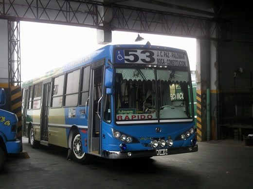 Recorrido colectivo linea 53 - Terminal de Omnibus de Retiro - Barrio Luis Piedrabuena - Avenida Eva Perón y Avenida General Paz - Hospital Piñero