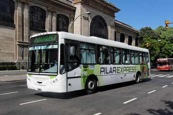 Recorrido colectivo linea 57 - Palermo - Plaza Italia - Moreno - Lujan - Pilar - Capilla del Señor - Plaza Miserere - Puente Saavedra