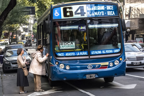 Recorrido colectivo linea 64 - La Boca - Barrancas de Belgrano