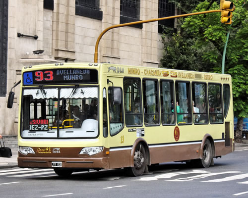 BA - Recorrido colectivo linea 93 de la ciudad de Buenos Aires (Munro - Palermo - Retiro - Avellaneda)